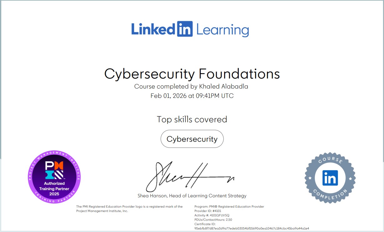 Cybersecurity Foundations